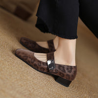 CHUNKY HEEL SQUARE TOE MARY JANE