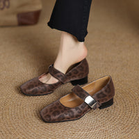 CHUNKY HEEL SQUARE TOE MARY JANE