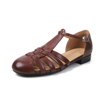 WOMENS-CLOSED-TOE-FISHMAN-SANDALS-LEATHER