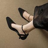 CLOSED-TOE KITTEN HEEL SANDALS FOR WOMEN
