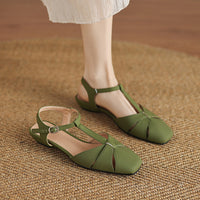CLASSY CLOSED-TOE SLINGBACK FLAT SANDALS FOR LADIES