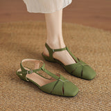 CLASSY CLOSED-TOE SLINGBACK FLAT SANDALS FOR LADIES