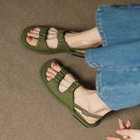 WHITE FLAT SANDALS for WOMEN