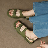 WHITE FLAT SANDALS for WOMEN