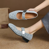 CHUNKY HEEL SQUARE TOE MARY JANE