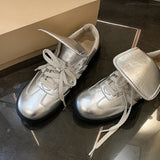 LADIES-CASUAL-FLAT-SNEAKERS-SILVER