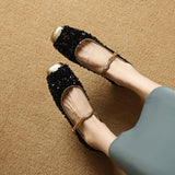CHUNKY HEEL SQUARE TOE MARY JANE
