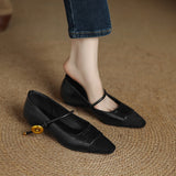 LOW HEEL SQUARE TOE MARY JANES