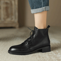 Ladies Lace Up Ankle Boots Black