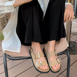 CLASSY BUCKLES SANDALS FLAT