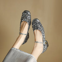 CHUNKY HEEL SQUARE TOE MARY JANE