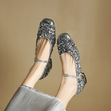 CHUNKY HEEL SQUARE TOE MARY JANE