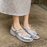 COMFORTABLE BOW TIE BALLET SNEAKERS