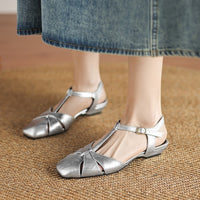 CLASSY CLOSED-TOE SLINGBACK FLAT SANDALS FOR LADIES