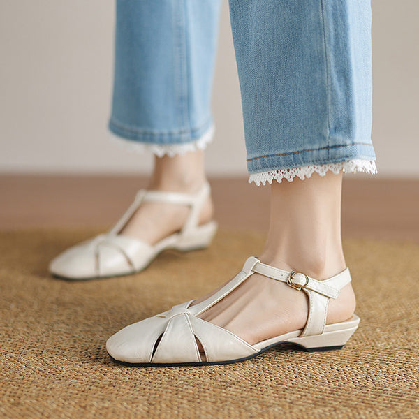 CLASSY CLOSED-TOE SLINGBACK FLAT SANDALS FOR LADIES