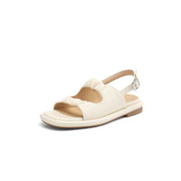 WHITE FLAT SANDALS for WOMEN