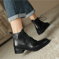 Ladies Lace Up Ankle Boots Black