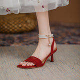 LADIES-HIGH-HEEL-PEARL-SANDALS-RED