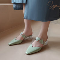 LADIES-LOW-HEEL-MULES-SLIPPERS